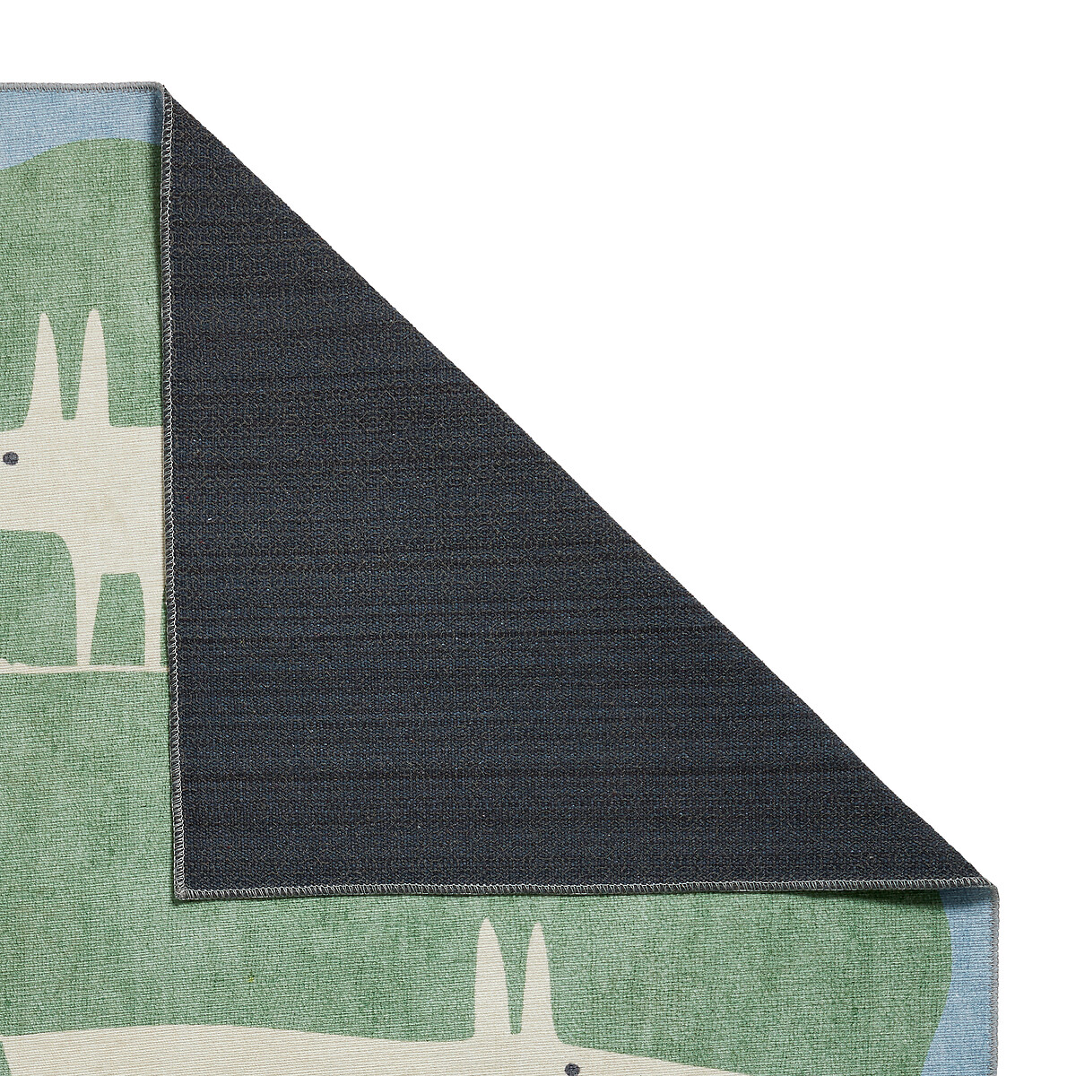 Mr Fox Washable Rug green/white, SCION