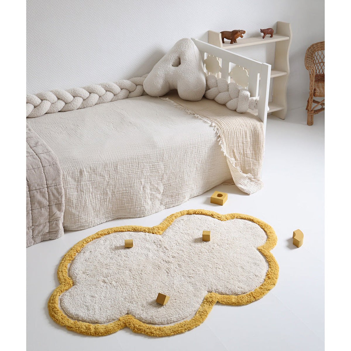 Tapis enfant nuage Little Nimbus Toffee citrus, NATTIOT