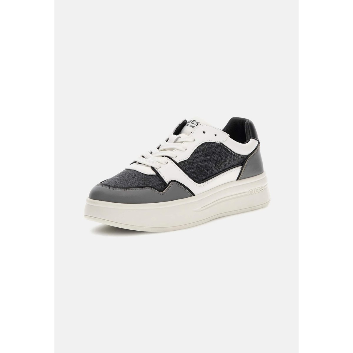 Sneakers Winno Cuir Mélangé noir, GUESS