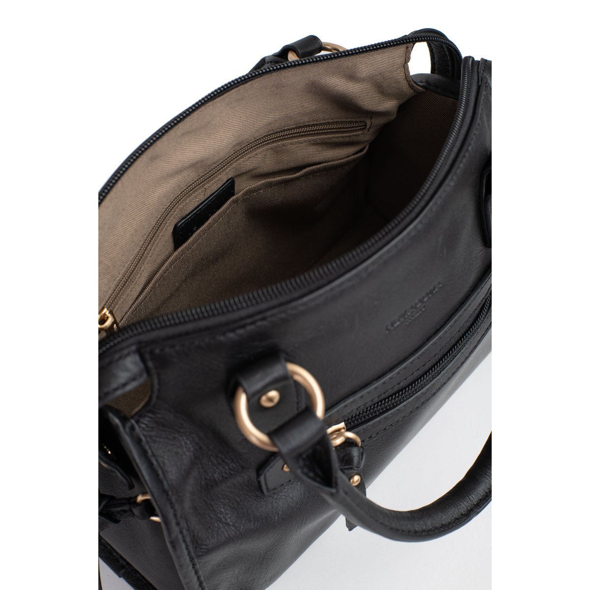Sac porté main 2 poignées TAIMA noir, HEXAGONA