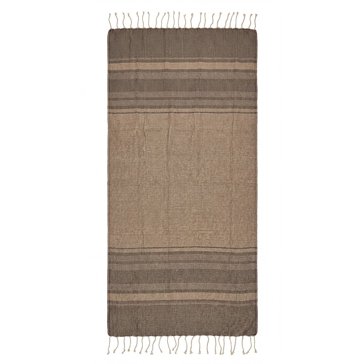 Fouta tunisienne 1x2m coton recyclé jacquard oeil d'oiseau Spargi REVA COLLECTION beige, SEVIRA KIDS