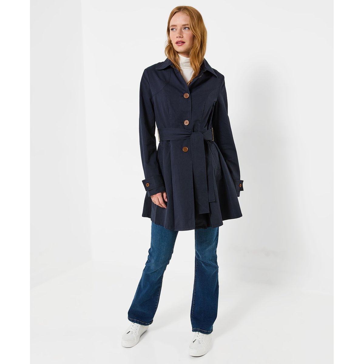 Manteau Ceinturé Annabelle bleu, JOE BROWNS