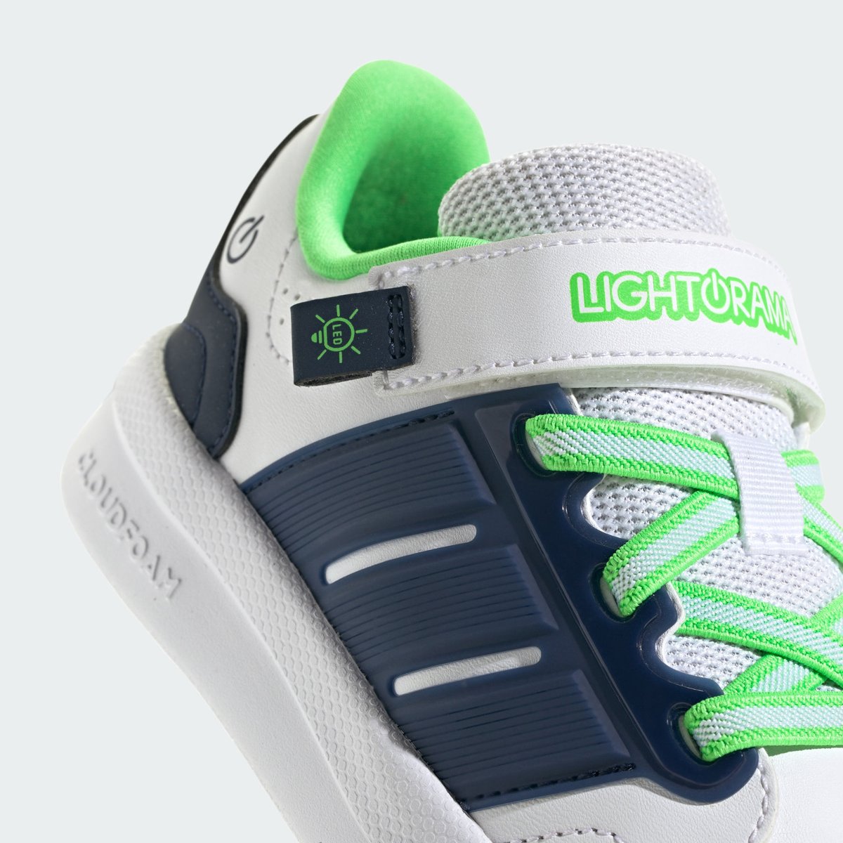 Chaussure Lightorama Court Enfants Chaussure Lightorama Court Enfants cloud white / night indigo / screaming green, ADIDAS SPORTSWEAR