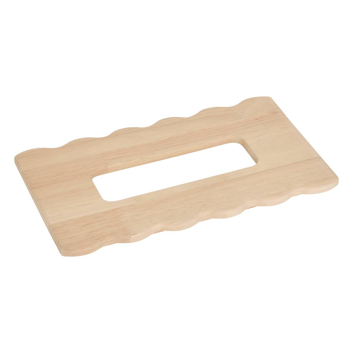 Boîte décorative à mouchoirs en bois d'hévéa CHERIE blanc, ATMOSPHERA