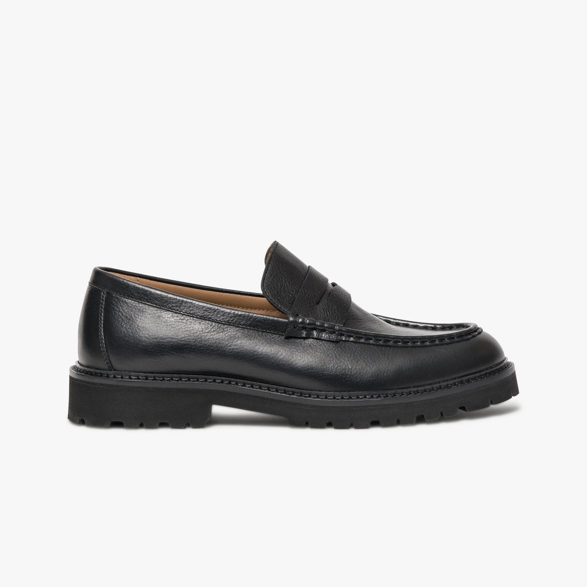 Mocassin en cuir GIANNI noir, BOCAGE