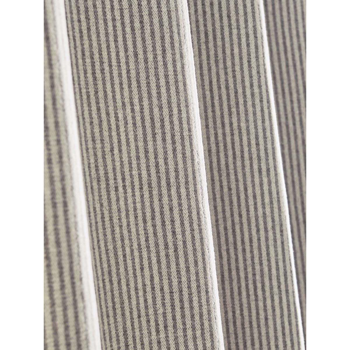 Rideaux à œillets et rayures effet brossé gris, NEXT