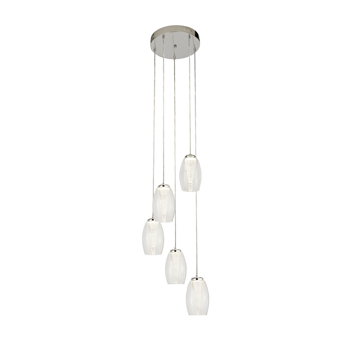 Miki 5-Light Multi-Drop Pendant Light chrome, SO'HOME