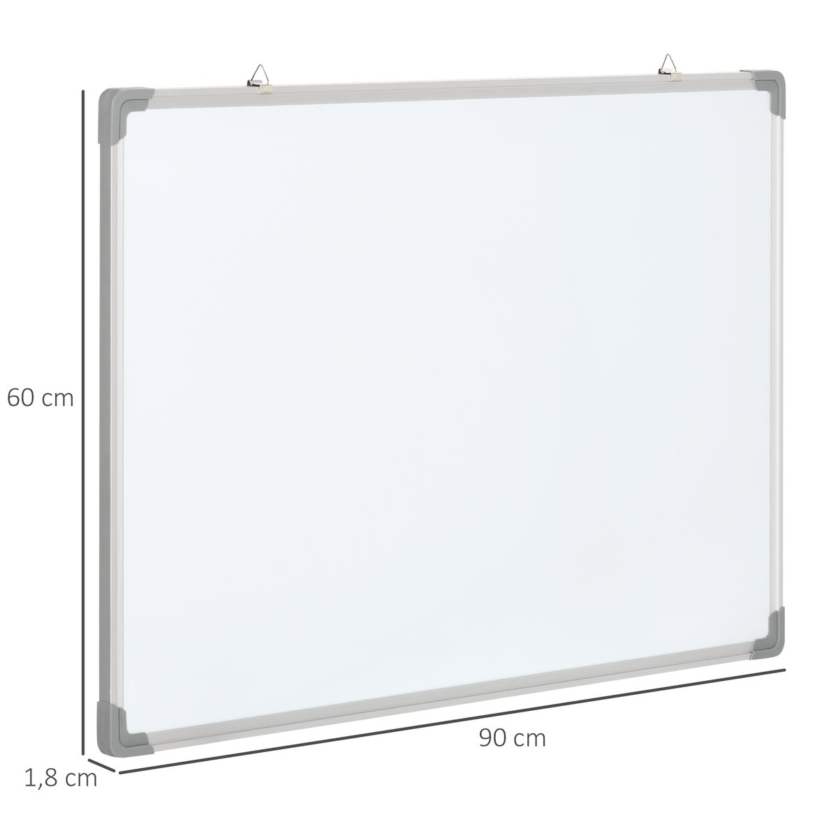 Tableau blanc panneau galvanisé Blanc blanc, HOMCOM
