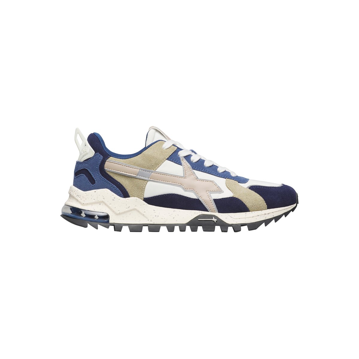 Sneakers en tissu technique et en daim BREEZE 3-M. marine-gris, W6YZ