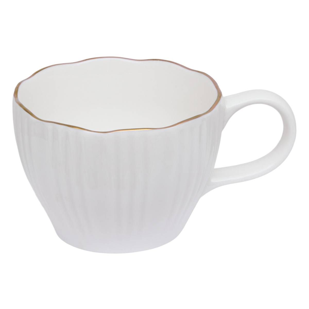 Tasse en porcelaine DAPHNE blanc, ATMOSPHERA