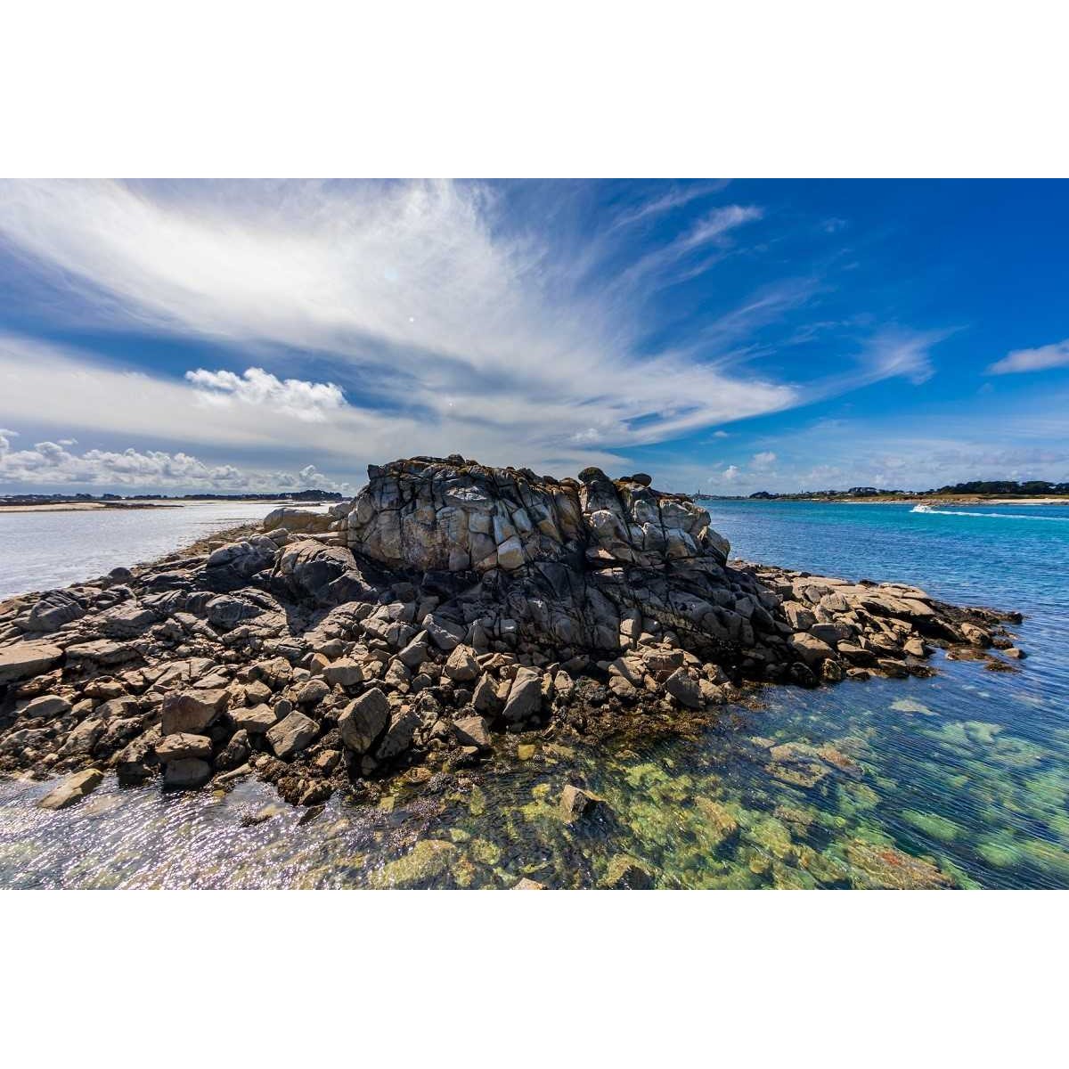 Tableau Mural Roscoff PLAGE tableaux sur toile-bleu, CEANOTHE