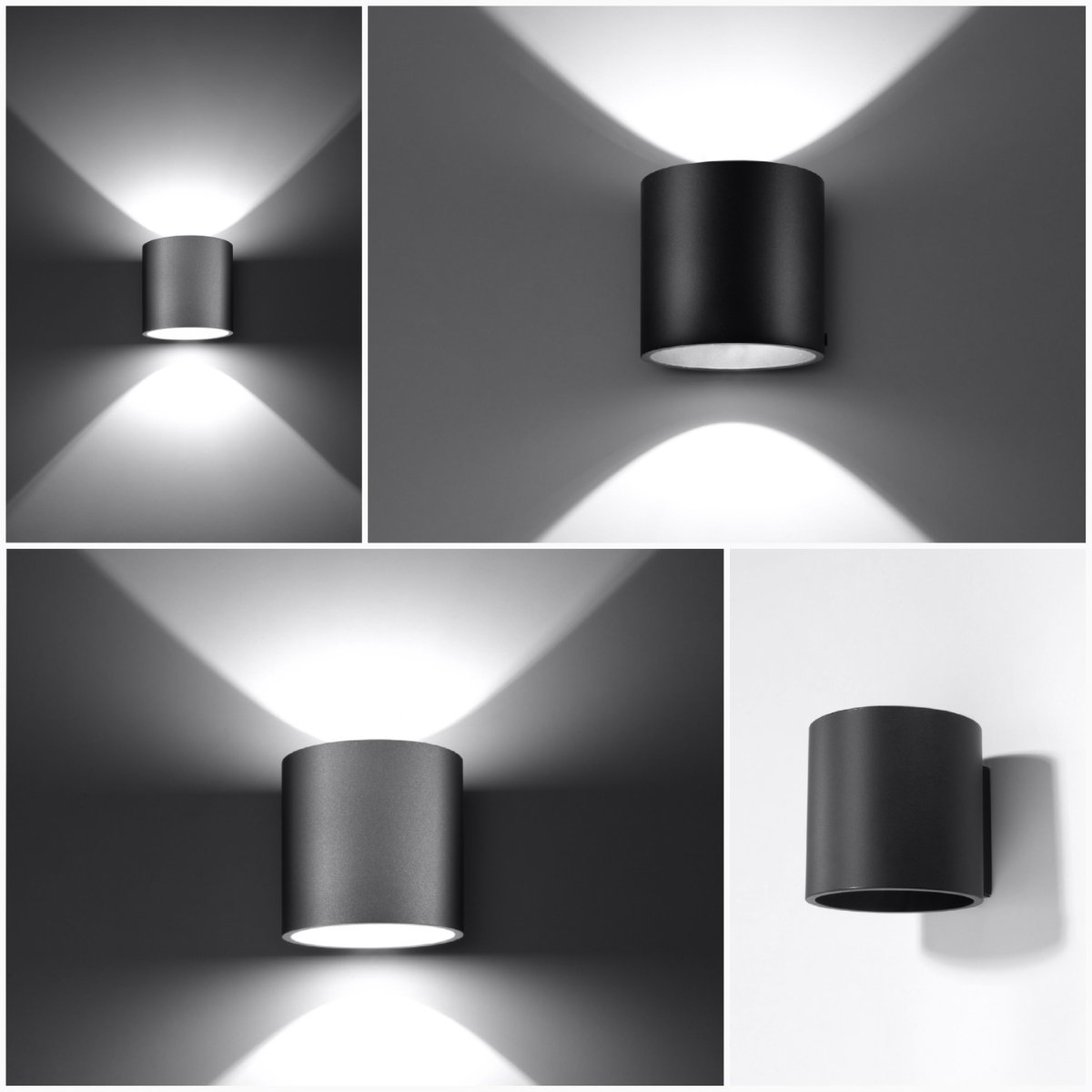 Applique Aluminium Noir G9 1 Orbis noir, EDEN