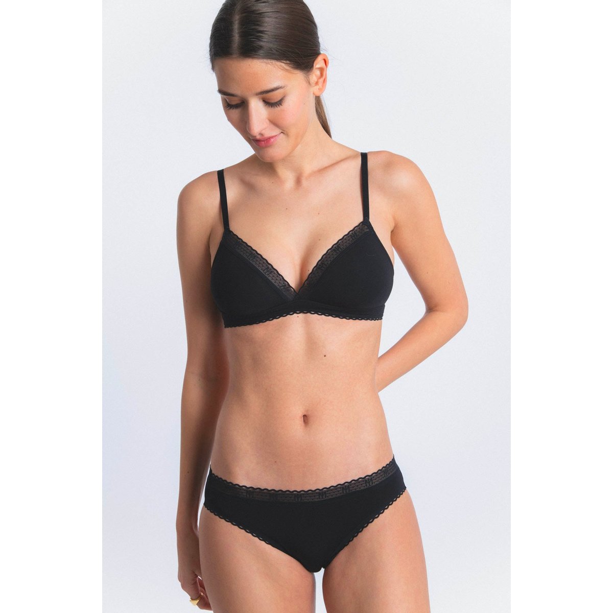 Soutien-gorge triangle issu de fibres végétales LA PETITE LEJABY noir, MAISON LEJABY