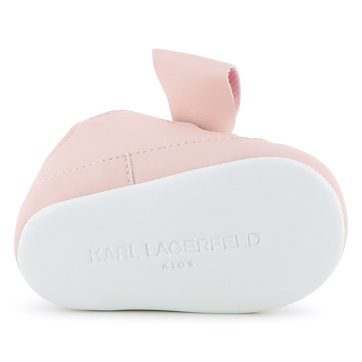 Baskets basse à lacets pale blush, KARL LAGERFELD KIDS