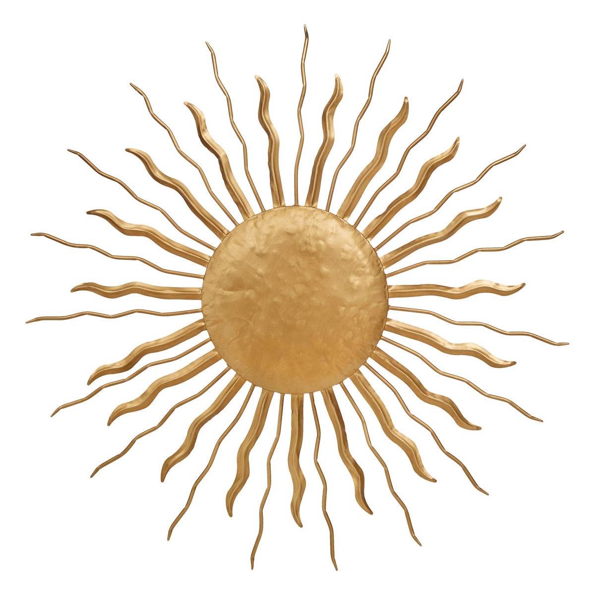 Décoration murale soleil en métal doré 80cm EDWIGE doré, ATMOSPHERA