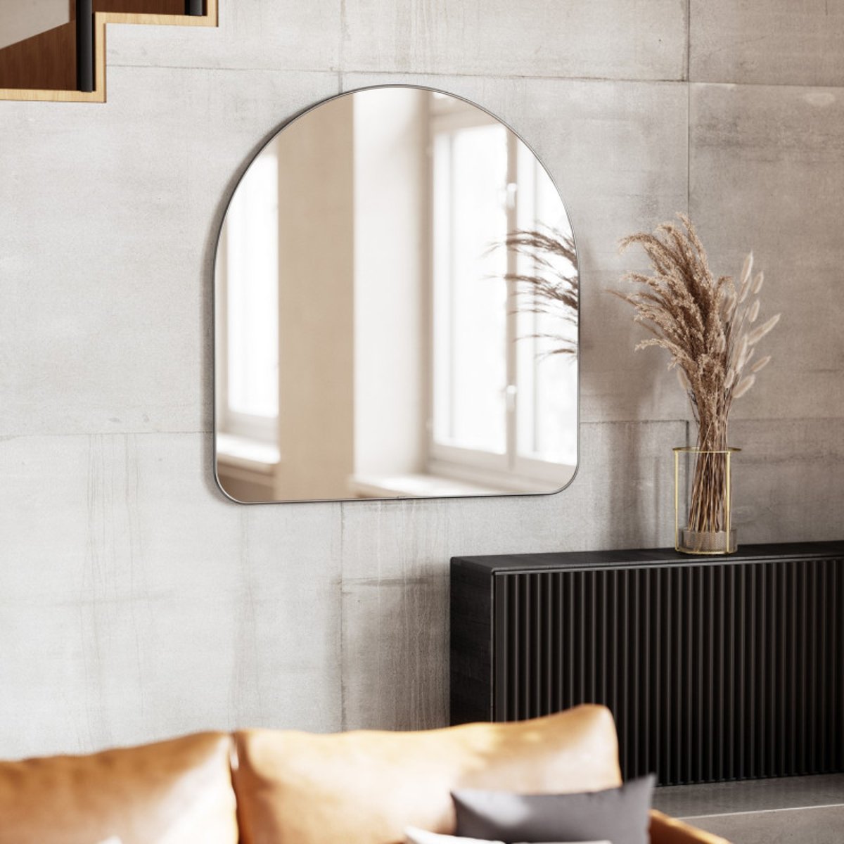 Miroir arche cadre métal  HUBBA gris, UMBRA