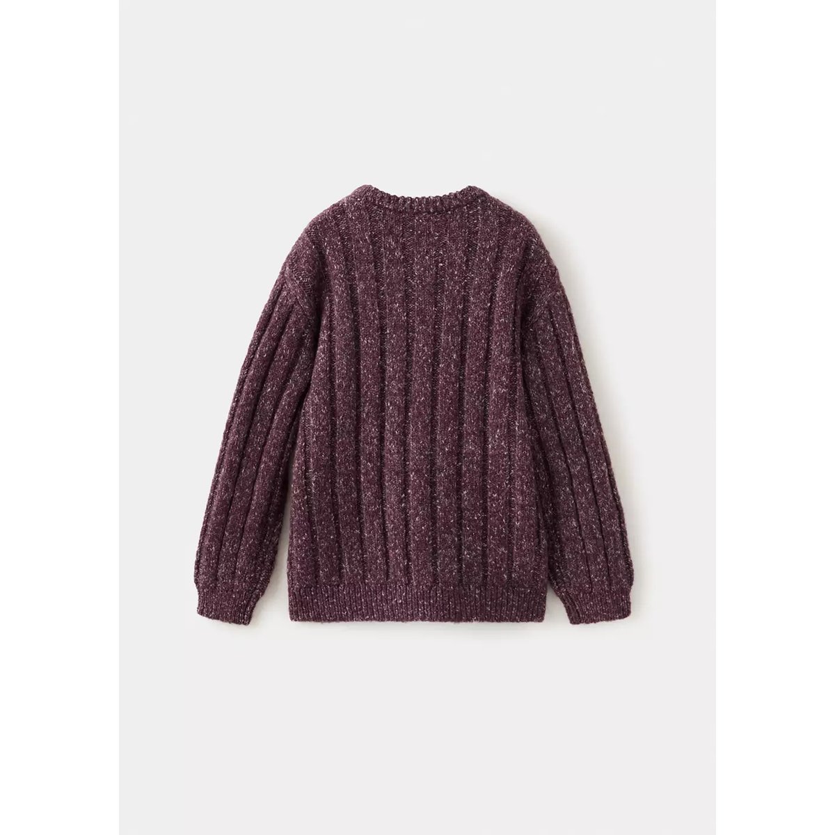 Pull-over maille côtelée grenat, MANGO KIDS