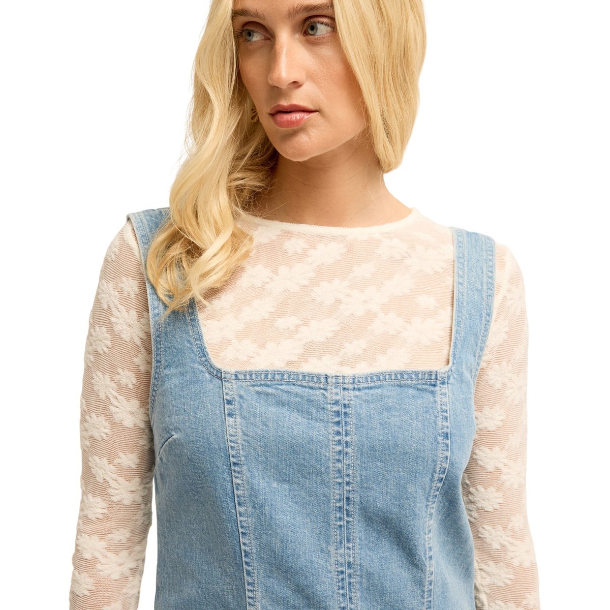 Robe en jean DENIM ROMANCE bleu surf spray, BILLABONG