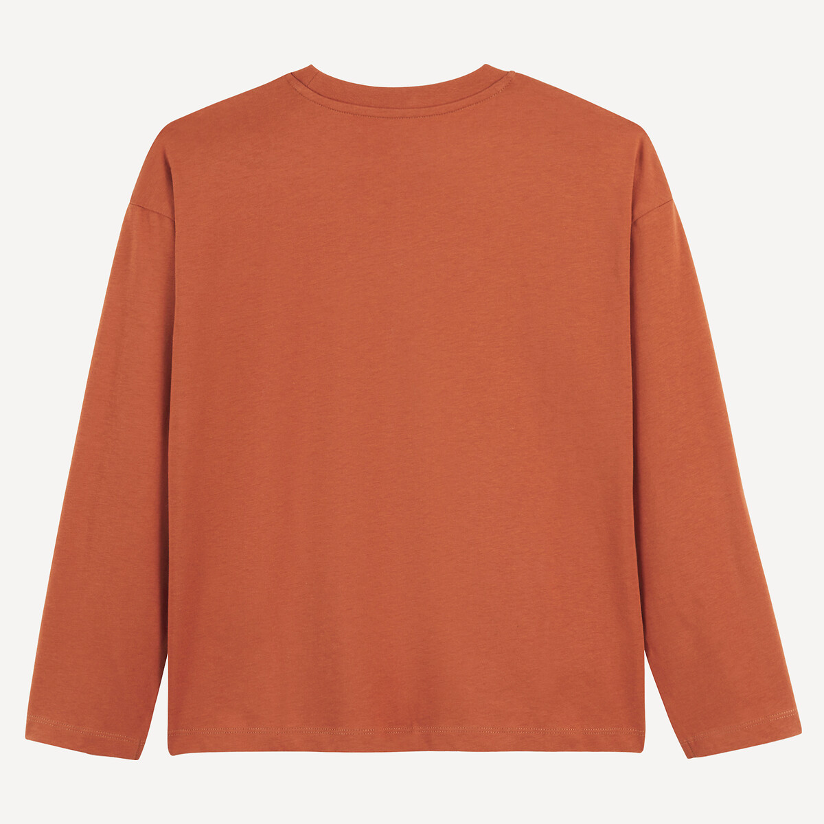 T-shirt manches longues oversize imprimé orange, LA REDOUTE COLLECTIONS