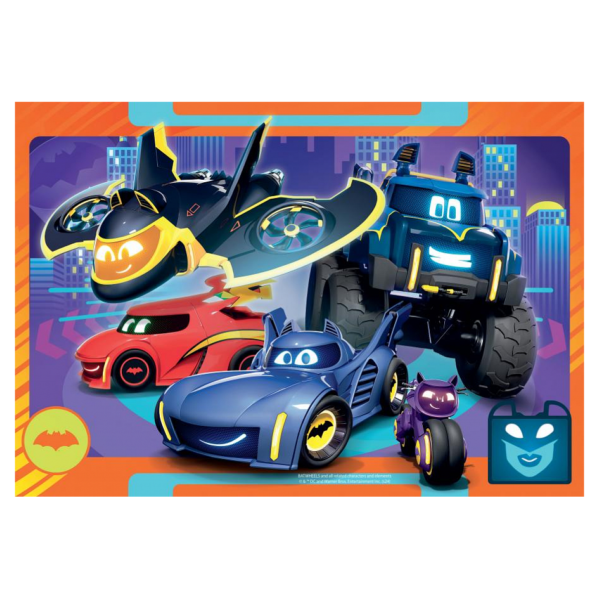 Puzzles 2x24 p - pret pour l'action / batwheels couleur unique, RAVENSBURGER