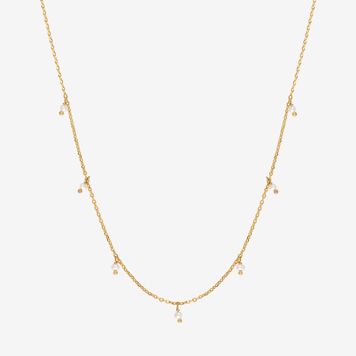 Collier doré court perle de culture blanche - milady blanc, CAROLINE NAJMAN