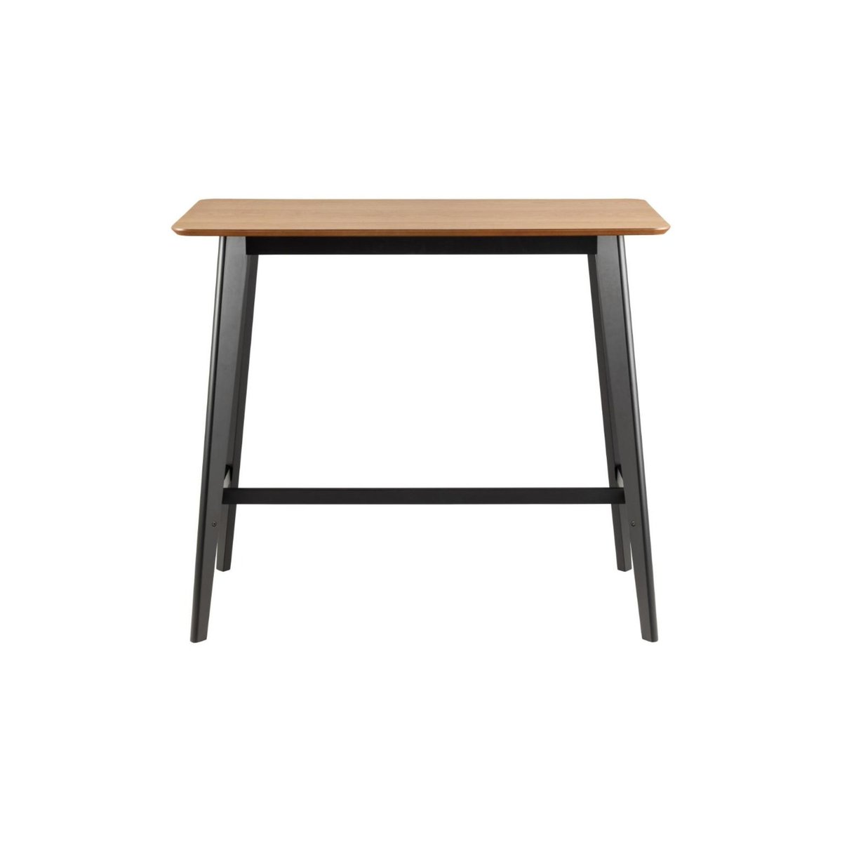 Table de bar scandinave en bois et métal noir 4 places L120 - LETA bois clair, HELLIN, DEPUIS 1862