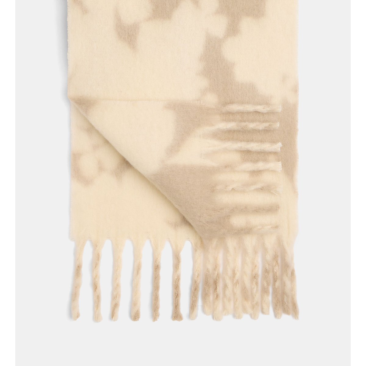 Echarpe sofina douce et moelleuse fleurs beige, GALERIES LAFAYETTE