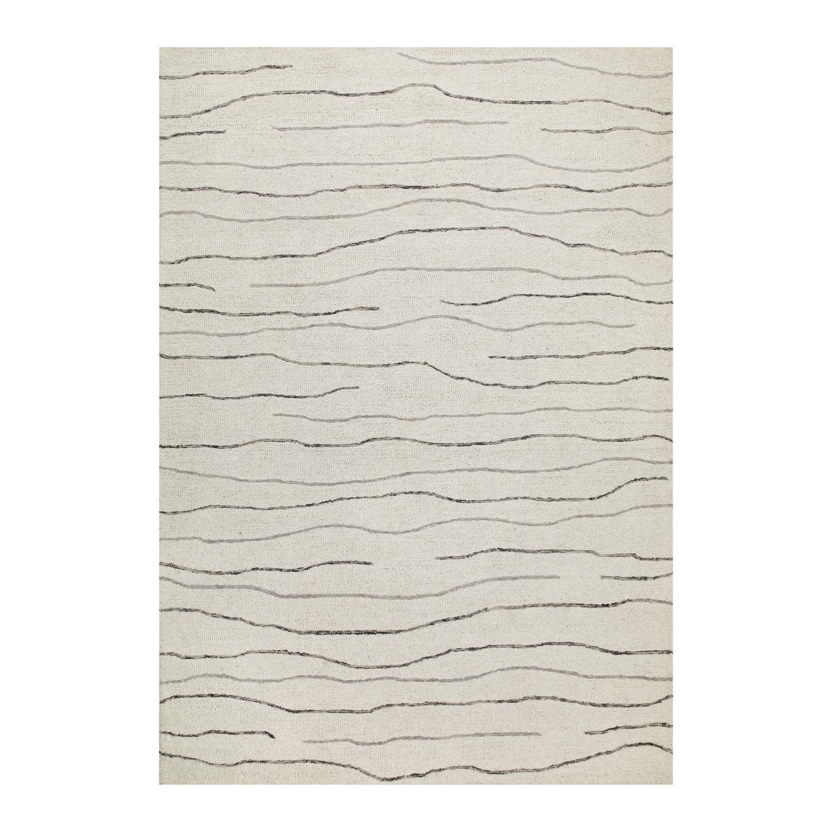 Tapis design à motifs lignes ,  HAMPTONS ELEVEN blanc crème, WECON HOME