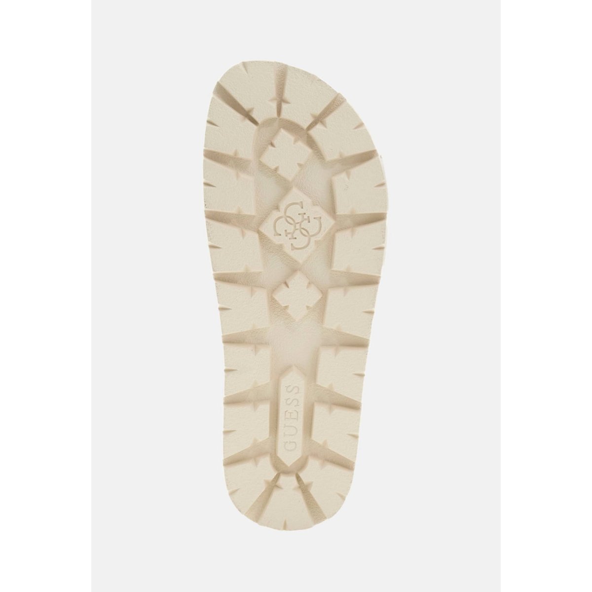 Sandales Fasten Cuir Véritable blanc, GUESS