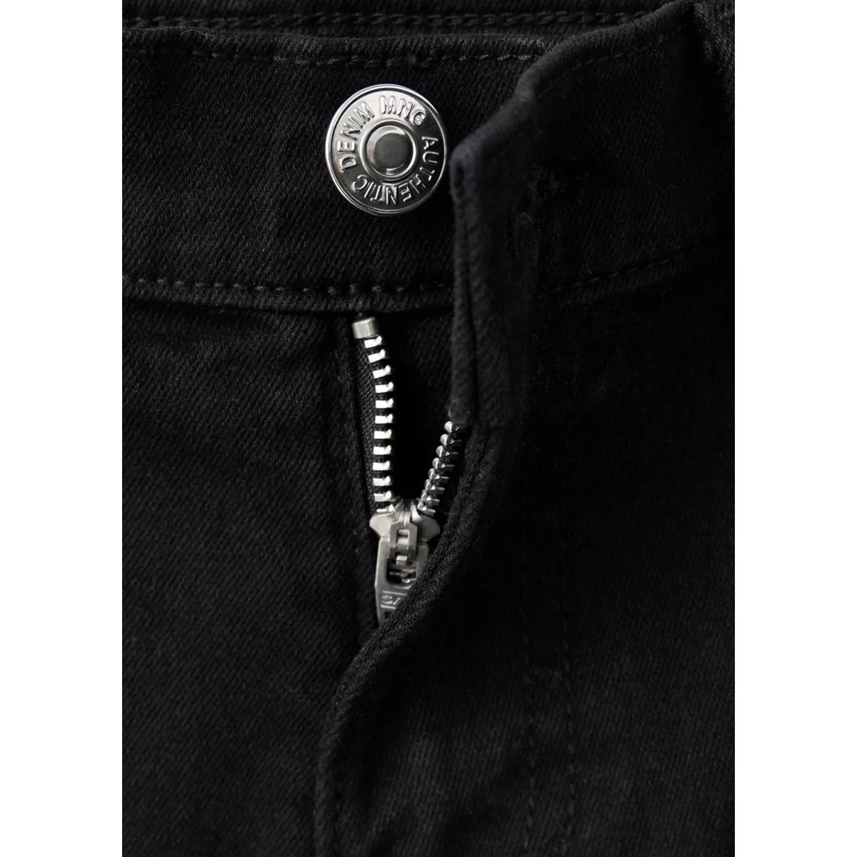 Jean flare délavage noir black denim, MANGO TEEN