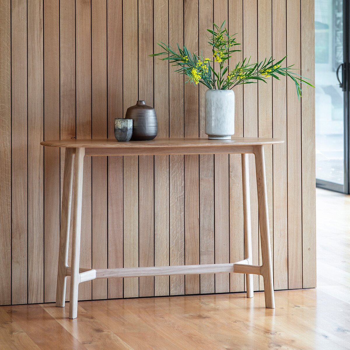 Murwara Oak Oval Console Table oak, ÉDITÉ