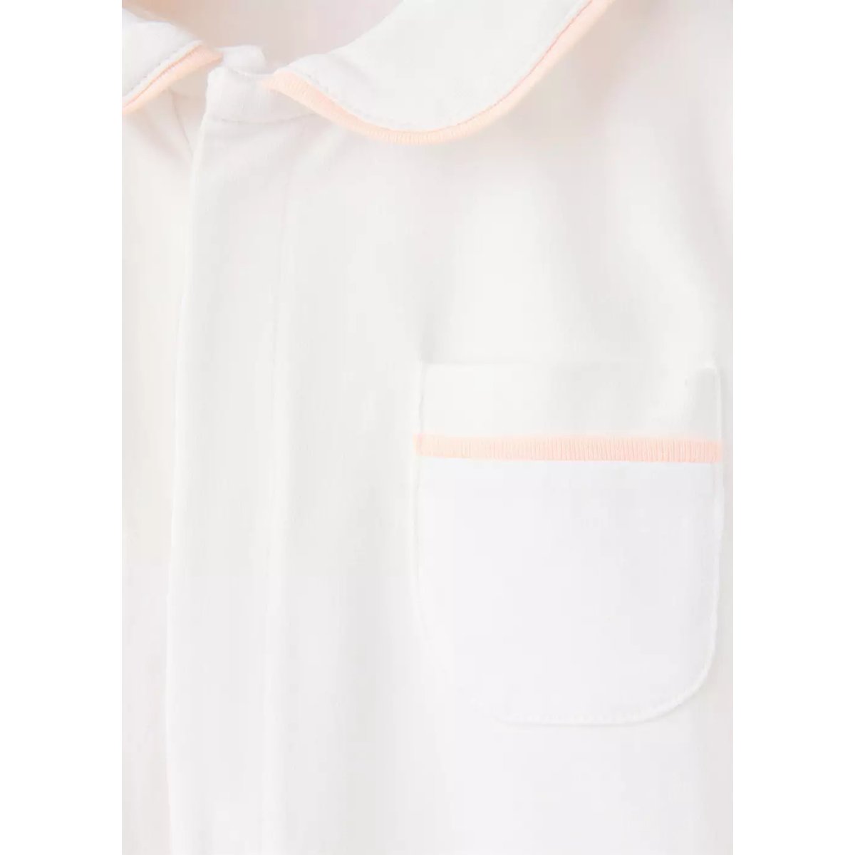 Pyjama une pièce avec passepoils contrastants rose, MANGO BABY