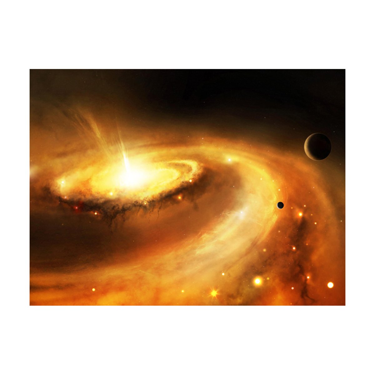 Papier peint intissé panoramique Paysage Galactic Center of the Milky Way noir, EDEN