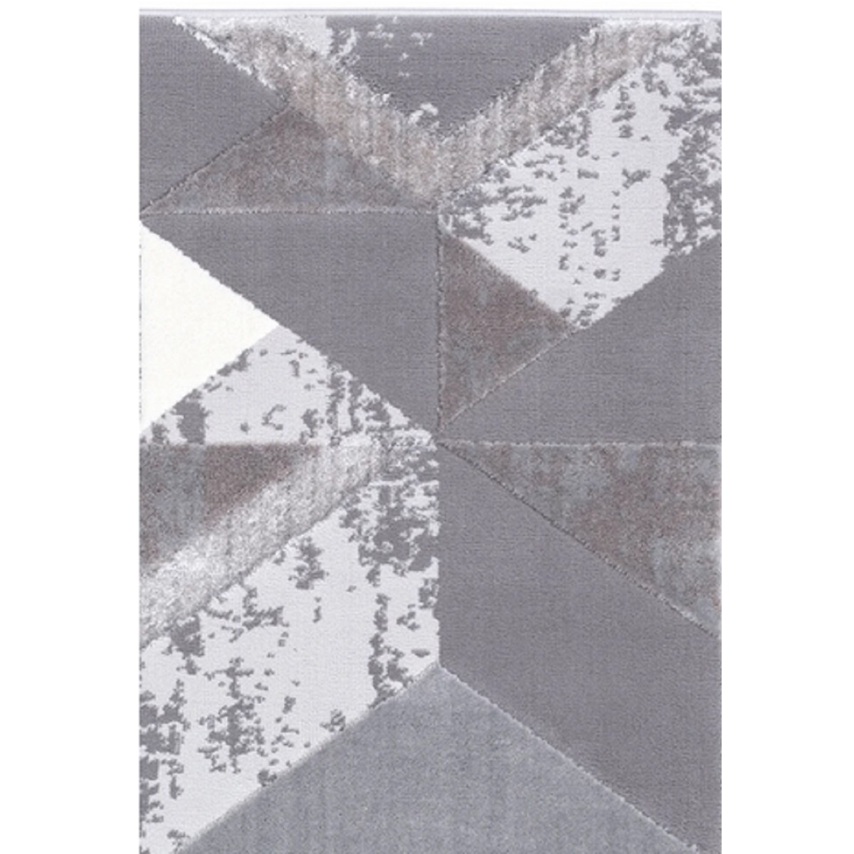 Tapis salon et chambre moderne design FLAG argent, NOVATREND