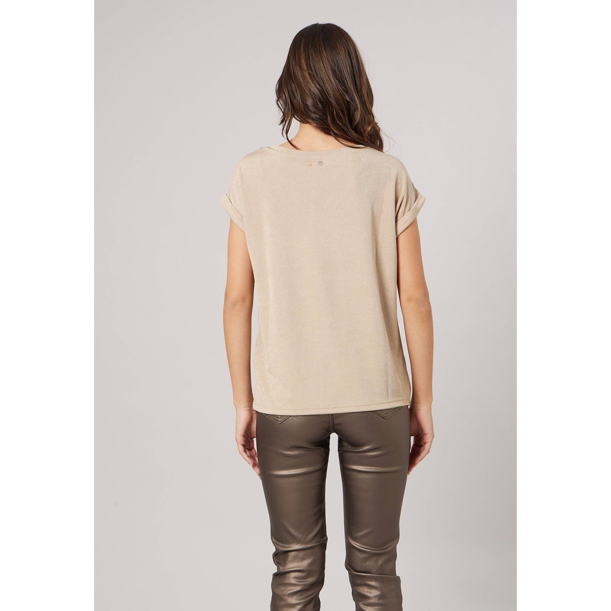 T-shirt fluide femme KRIVIA beige, DEELUXE