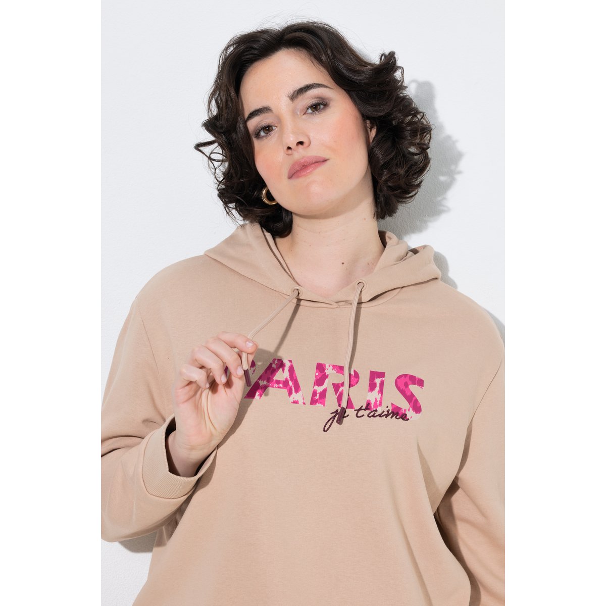 Sweat-shirt à capuche marron clair, ULLA POPKEN