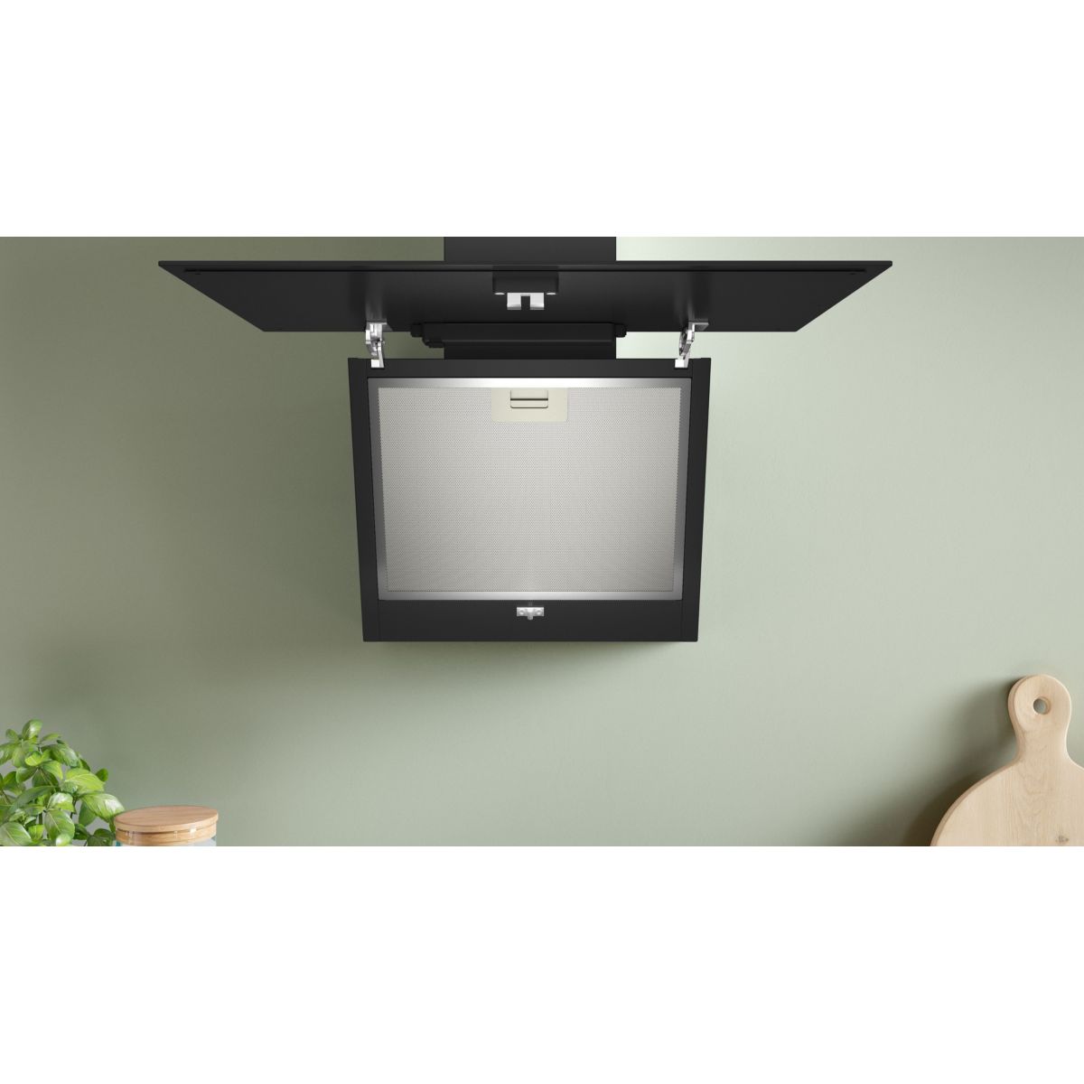 Hotte décorative murale inclinée DWK65DK60 noir, BOSCH