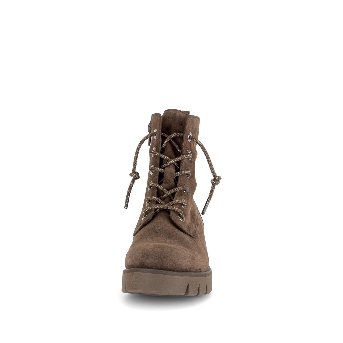 Bottines en cuir à talon décroché marron velours, GABOR