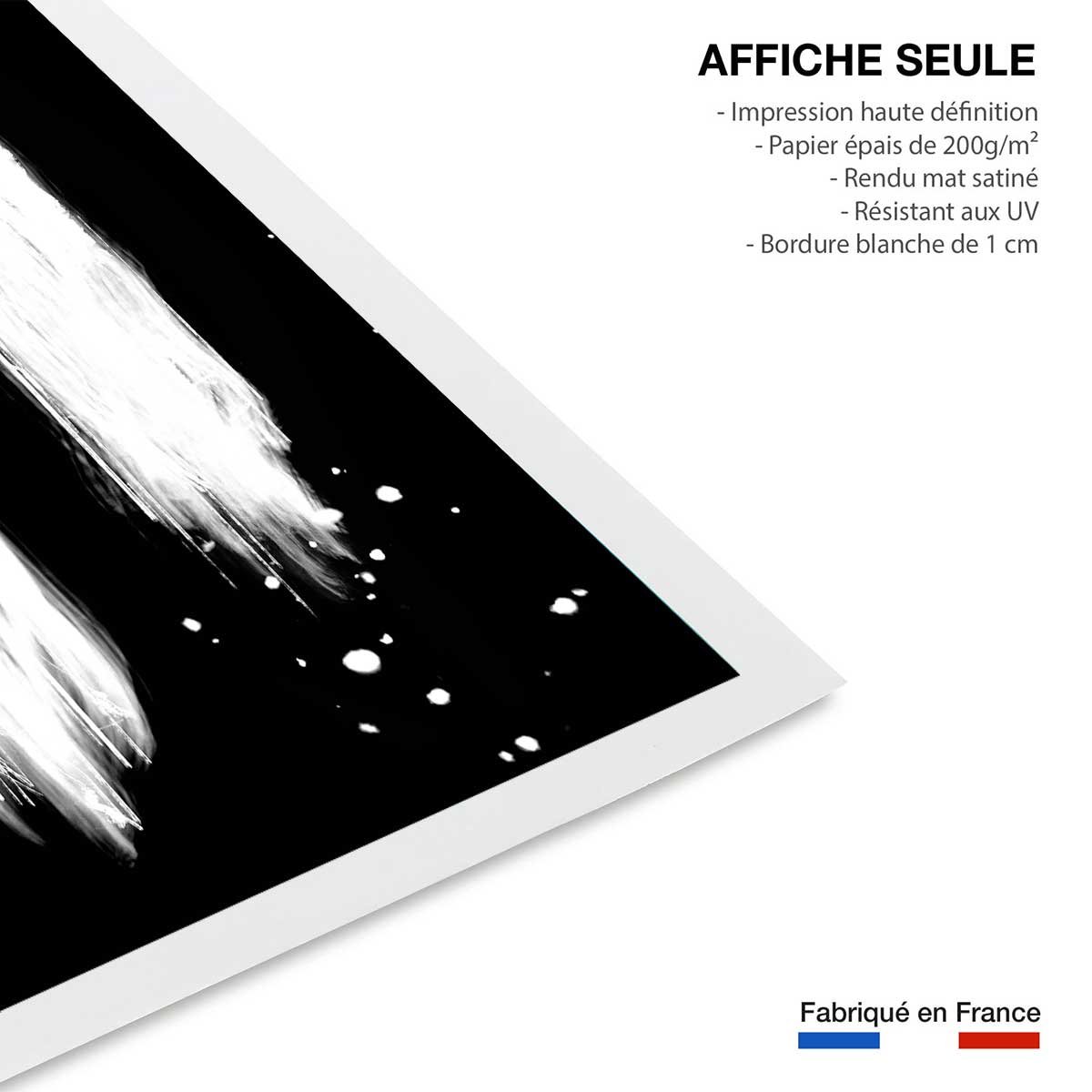 Affiche Trait épreuve négative affiche seule, HEXOA