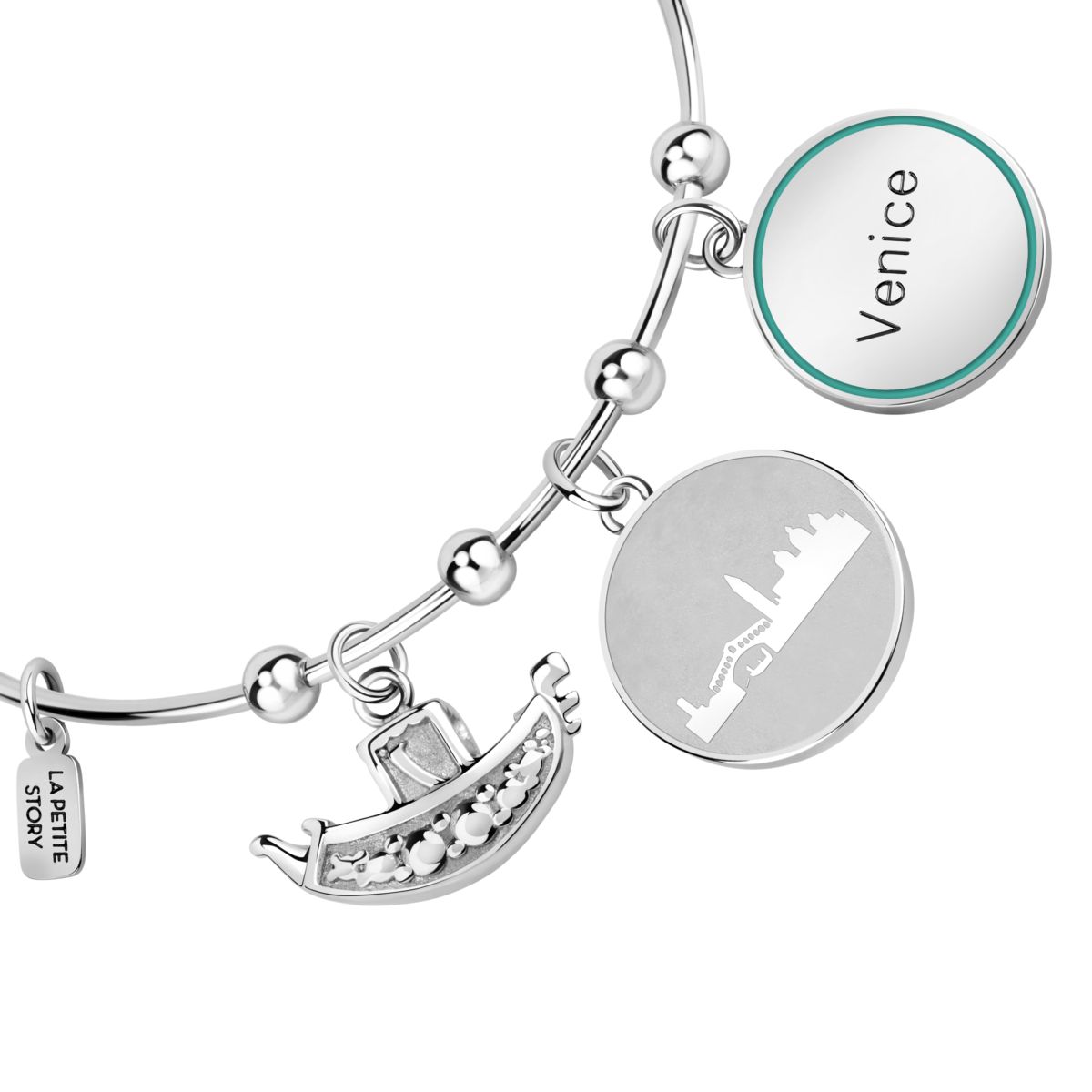 Bracelet en acier MYSELF argent, LA PETITE STORY