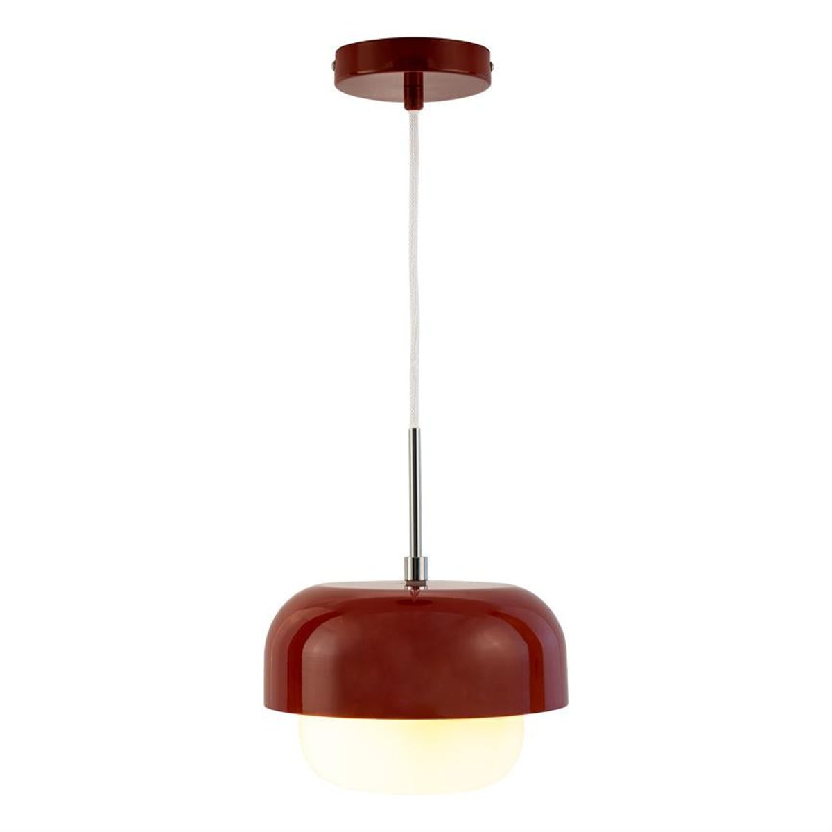 Suspension en verre et métal HAIPOT rouge foncé, DYBERG LARSEN
