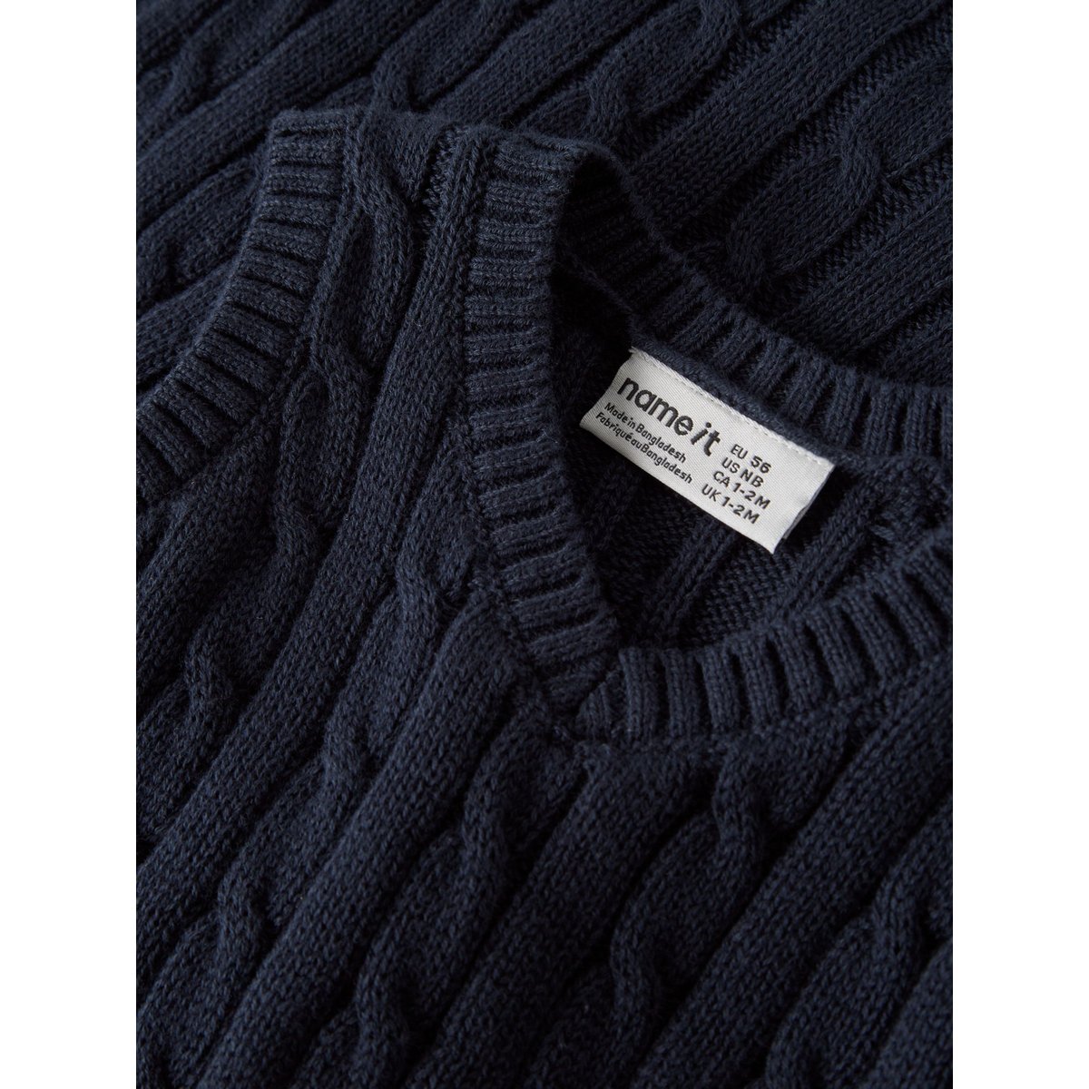 Gilet Tricoté bleu - navy blazer1, NAME IT