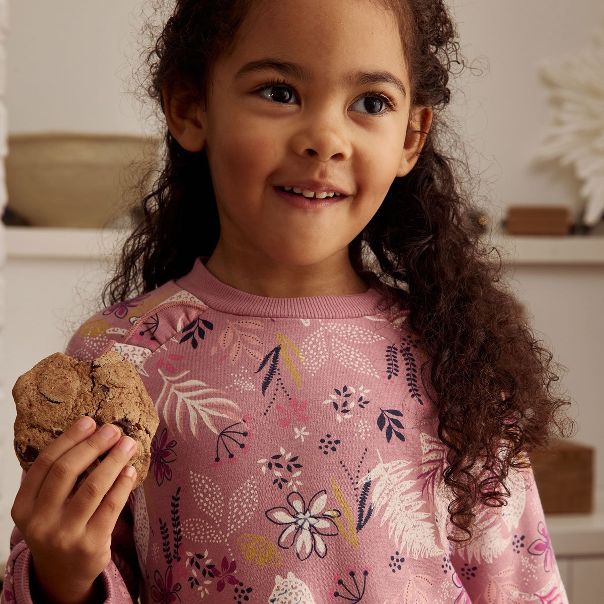 Robe enfant en molleton Louisa rose, PETIT BEGUIN