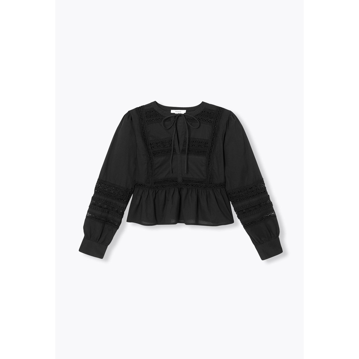Blouse détail dentelle rouge, PROMOD