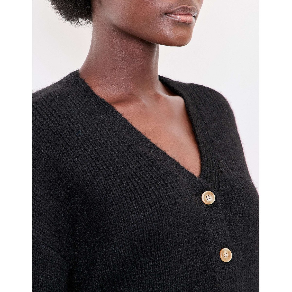 Gilet court femme uni APPACHE noir, LA FIANCÉE