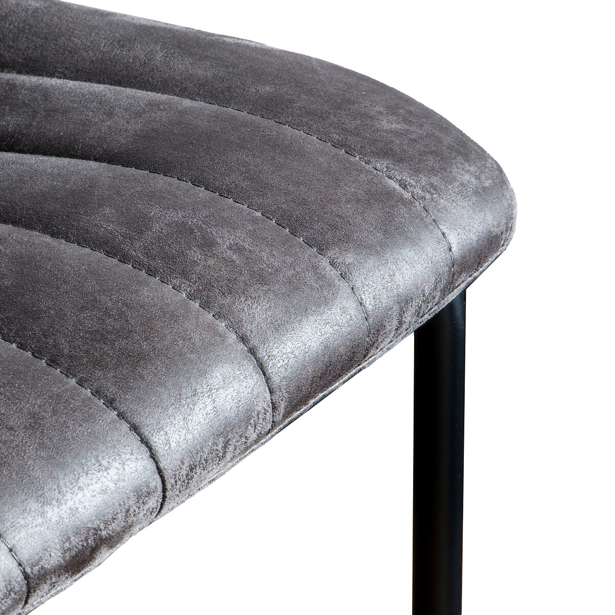 Darcy Retro Leather Cantilever Dining Chairs (Set of 2) grey, SO'HOME