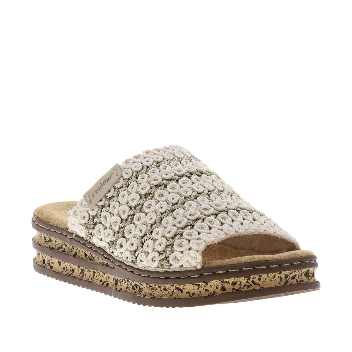 Mules femme blanc blanc, RIEKER