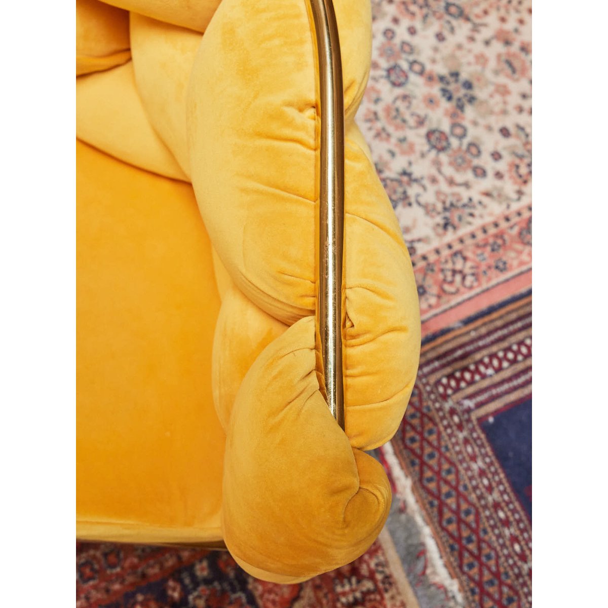 Fauteuil en laiton Jakob N°1280 - Bon état doré, DEBONGOUT
