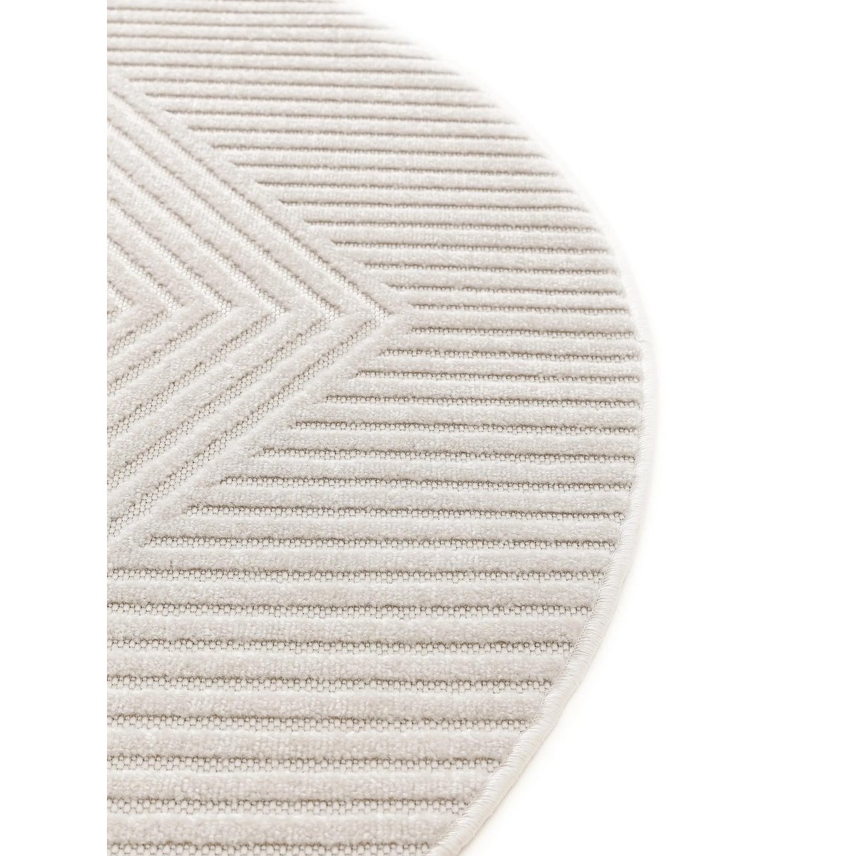 Tapis d'extérieur & intérieur rond MARS crème, BENUTA