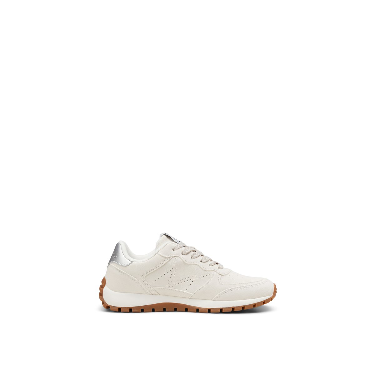 Baskets en cuir velours doux blanc, MARC O'POLO
